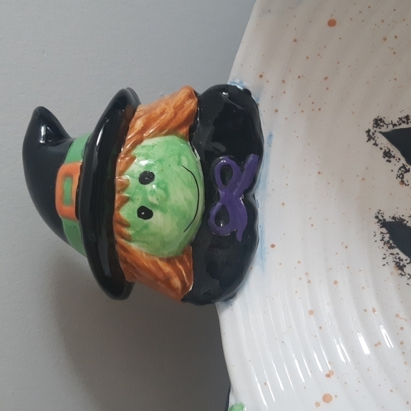 Nantucket The Good Witch ceramic Candy Dish bowl Halloween holiday fun server - Picture 3 of 6